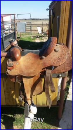 15 IN CACTUS CLAY OBRIEN COOPER ROPING WESTERN COWBOY SADDLE