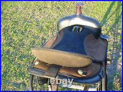 15 Inch Abetta Trail Saddle with round skirt- black and brown