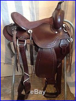 15 Mesquite western mule trail saddle dark oil leather