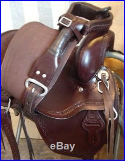 15 Mesquite western mule trail saddle dark oil leather