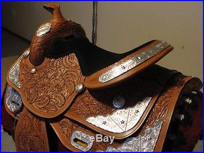 15 NEW ROYAL KING SEVEN OAKS SILVER WESTERN SHOW, PLEASURE OR TRAIL SADDLE