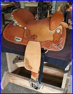 15 New Billy Cook Barrel Racing Leather Saddle FQHB