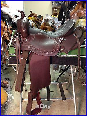 15 TN Saddlery Improved Light Weight Western Saddle Brown Synthetic Gaited