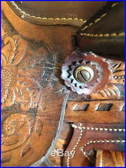 15 Used/vintage Western Saddlery tooled Western saddle US made