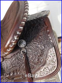 15 Vintage SIMCO Western Horse Saddle Beautiful Tooling & Buckstitch #5548