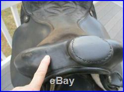 15'' black big horn #101 western barrel trail saddle Cordura & Leather QHB