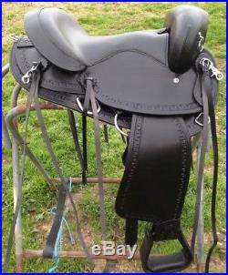 15 hornless Western gaited trail/pleasure endurance saddle black leather