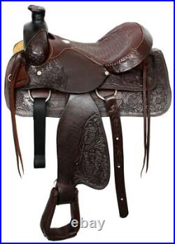 16Buffalo Roper Style Saddle with Smooth Leather Seat