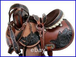 16 15 Pro Western Barrel Racing Saddle Pleasure Horse Floral Tooled Leather Tack