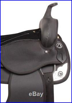 16 17 18 Black Synthetic Pleasure Trail Western Horse Saddle Tack Package