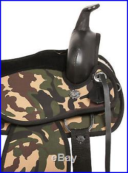 16 17 18 Camouflage Cowboy Camo Pleasure Trail Barrel Western Horse Saddle Tack