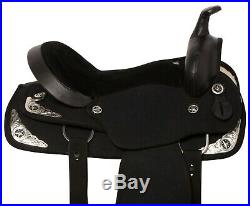 16 17 18 Comfy Black Western Pleasure Horse Saddle Tack Set