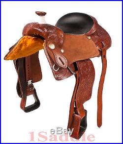 16 17 18 LEATHER RANCH WORK ROPING ROPER COWBOY WESTERN TRAIL HORSE SADDLE TACK