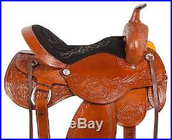16 17 18 New Western Pleasure Trail Endurance Leather Horse Saddle Tack Set