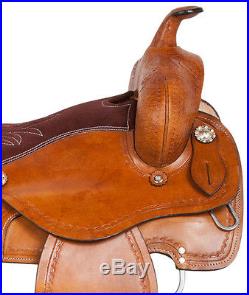 16 17 18 Western Ranch Work Cowboy Leather Pleasure Trail Saddle Horse Tack Set