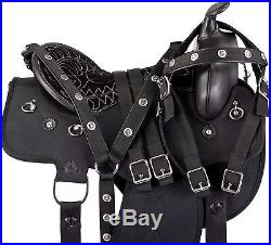16 17 Black Synthetic Cordura Light Pleasure Trail Western Horse Saddle Tack