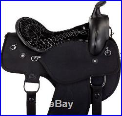 16 17 Black Synthetic Cordura Light Pleasure Trail Western Horse Saddle Tack