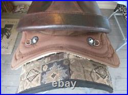 16'' #268 Brown big horn leather & cordura western barrel trail saddle QH BARS
