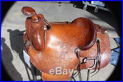 16-37 Genuine Virgil Morris 15 working ranch saddle Made in Ripley Minn