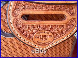16.5 Blue Ribbon Custom Saddle with Suede Dowdy seat