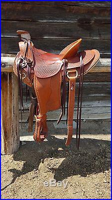 16.5 Buster Hougen Natural Custom Wade Ranch Saddle