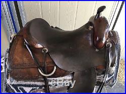 16.5 Roohide Hard Seat Reining Cow Horse Cutting Ranch Cutter SADDLE
