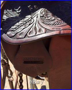 16.5 Tucker Gel Seat Endurance Trail Saddle Made in Texas, Great Detail- Used