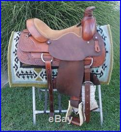 16 BIG HORN Western Horse Roping / Roper Saddle #825 w Cinch