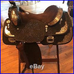 16 BLACK autographed Billy Cook Western Show Saddle