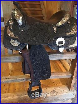 16 BLACK autographed Billy Cook Western Show Saddle