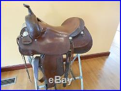 16 Billy Cook Leather Reining Saddle Sulphur OK Great Used Condition