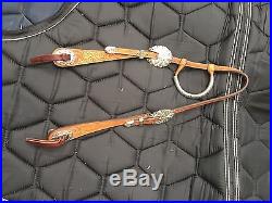 16 Blue Ribbon Silver Horn Show Saddle With Matching Teardrop Headstall