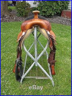 16 CIRCLE Y Silver Western Show Horse Saddle w Cinch