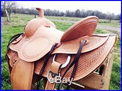 16 CLASSIC WESTERN HORSE WADE ROPING ROPER RANCH LEATHER SADDLE PLEASURE TRAIL