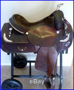 16 Circle Y Equitation Show Trail Western Saddle with Silver Dark Oil