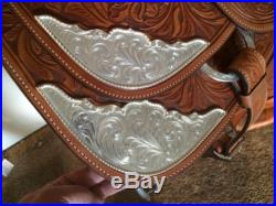 16 Circle Y Show Saddle LOADED in silver