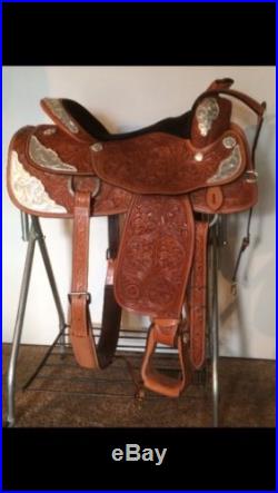 16 Circle Y Show Saddle LOADED in silver