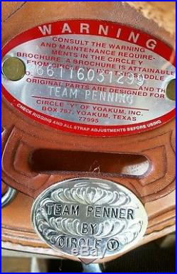 16 Circle Y Team Penning Saddle Team Penner, New and Gorgeous