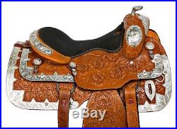 16 Custom Royal Show Parade Western Horse Leather Saddle Lots Of Silver