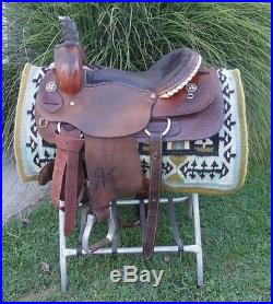 16 DAKOTA Western Horse Ranch Cutting Saddle #105 w Smart Cinch