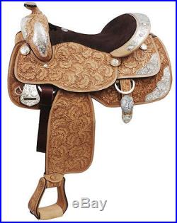 16 Double T Western Pleasure Silver Show Saddle. Horse Tack
