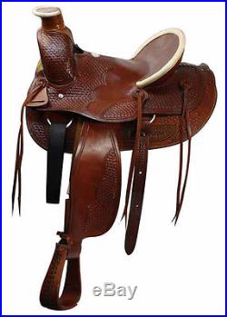 16 High Back Wade Ranch Style Western Leather TRAIL Buffalo Saddle horse nr