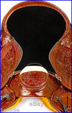 16 LEATHER RANCH ROPING SADDLE ROPER COWBOY WESTERN PLEASURE TRAIL HORSE TACK