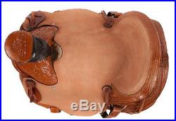 16 LEATHER RANCH WORK ROPING ROPER COWBOY WESTERN TRAIL HORSE SADDLE TACK PKG