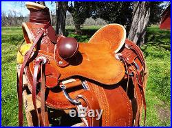 16 RAWHIDE LEATHER WESTERN WADE ROPING RANCH TRAIL COWBOY HORSE SADDLE TACK