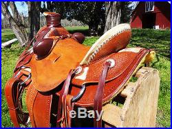 16 RAWHIDE LEATHER WESTERN WADE ROPING RANCH TRAIL COWBOY HORSE SADDLE TACK