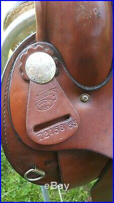 16 SIMCO Saddlery Haflinger Western Trail Saddle Chestnut Leather nice used