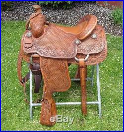 16 SMITH BROTHERS Western Rope Horse Roping Saddle w Breast Collar NICE