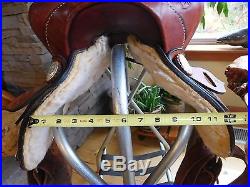 16 TEX TAN Prairie Rose Western Pleasure Saddle 3-way Rigging
