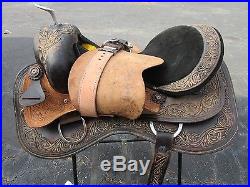 16 Used Silver Horn Show Western Ranch Pleasure Reiner Leather Horse Saddle Tack
